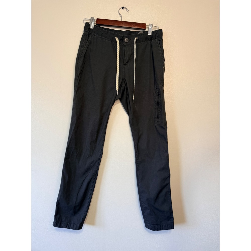 VUORI Ripstop Pant Charcoal Grey‎ Slim Stretch Cotton Utility Trousers Womens S